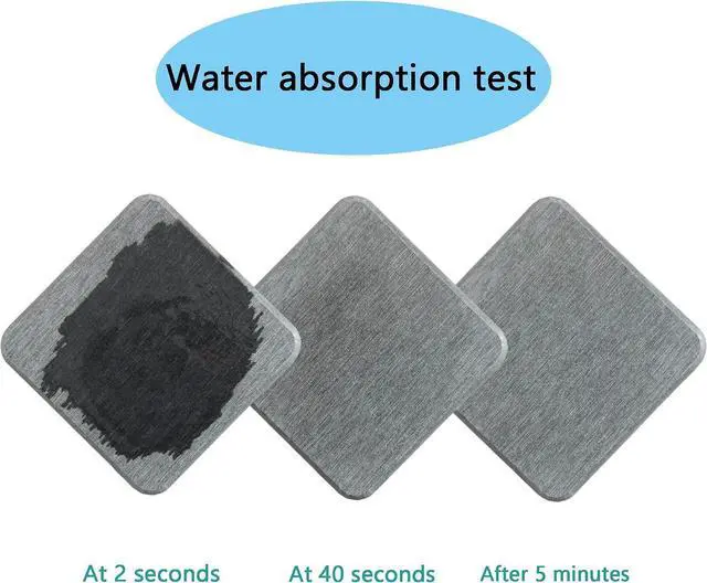 Alt view image 3 of 6 - NiuYichee 4PCS Water Absorbent Stone Coasters, Quick-Drying Diatomite Soap Dish, Stone Soap Trays for Kitchen & Bathroom Sink, 3.15 x 3.15in, Grey