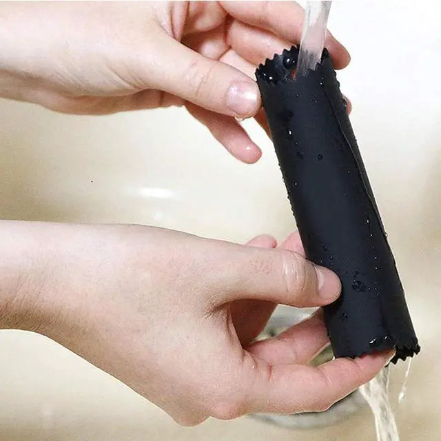 Alt view image 7 of 7 - 2 Set Peeler Silicone Easy Roll Tube Useful Garlic Odorfree Kitchen Tool (Red,Black)