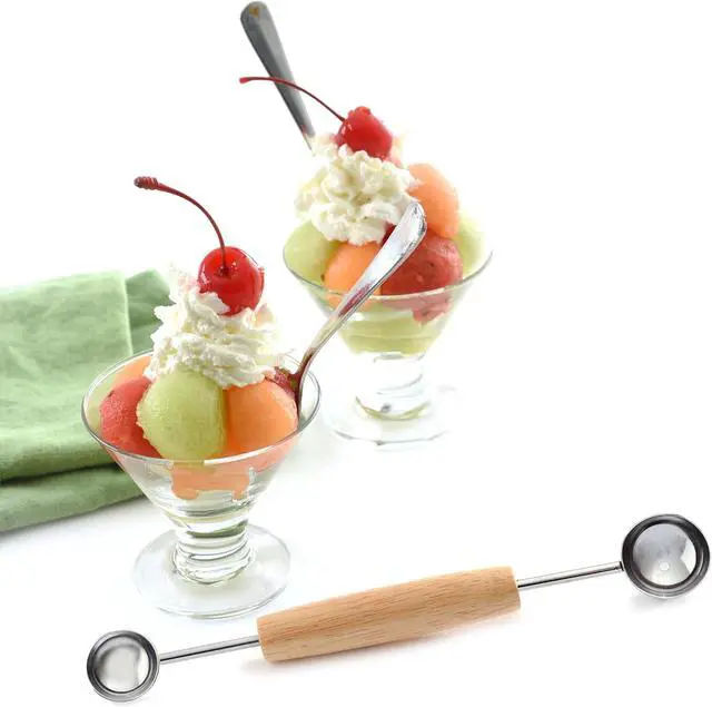 Alt view image 5 of 5 - Norpro Double Melon Baller w/Wood Handle, 8 In.