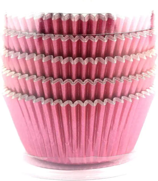 Alt view image 6 of 6 - Foil Cupcake Liners Valentine's Day Standard Baking Cups 100 Pcs (Pink)