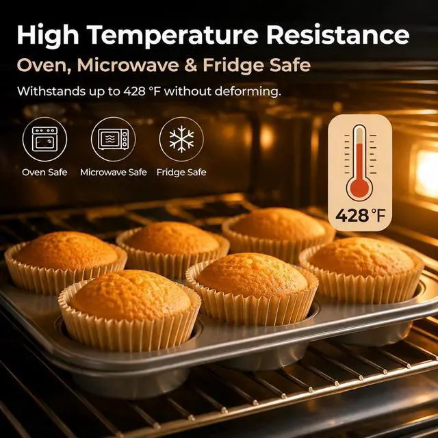 Alt view image 5 of 7 - Non-stick 500 Count Mini Cupcake Liners for Baking, Natural, Food-grade Cupcake Wrapper, Greaseproof Parchment Muffin Liners,Baking Cups for Cupcakes, Muffins, Nuts