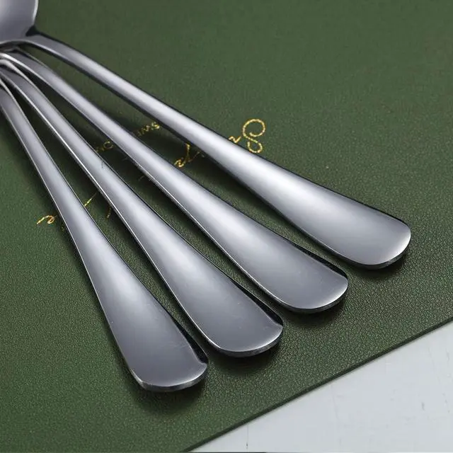 Alt view image 7 of 7 - Kyraton 4-Piece Stainless Steel Serving Utensil Set - 2 Serving Spoons and 2 Slotted Spoons