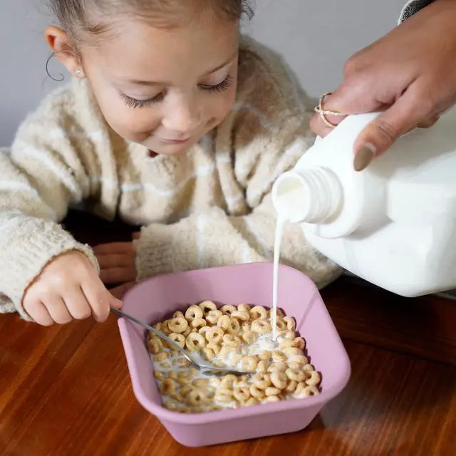 Alt view image 6 of 6 - | SiliSteel UnBreakabowl Microwave Safe Silicone Bowl | Unbreakable Dinnerware | Family All Ages (Cream)