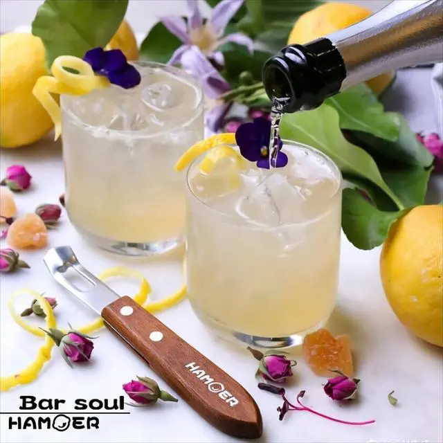 Alt view image 4 of 7 - Channel Knife for Cocktails Lemon Citrus Twist Tool Wooden Handle | Home Bars Bartender Gift,V-Shaped Stainless Steel Blade,Carving Tool for Garnishing