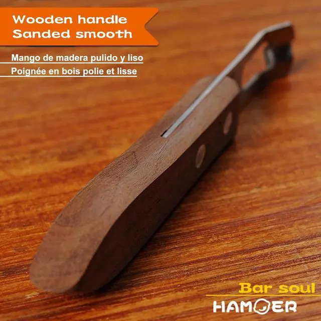 Alt view image 6 of 7 - Channel Knife for Cocktails Lemon Citrus Twist Tool Wooden Handle | Home Bars Bartender Gift,V-Shaped Stainless Steel Blade,Carving Tool for Garnishing