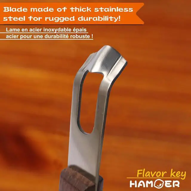 Alt view image 7 of 7 - Channel Knife for Cocktails Lemon Citrus Twist Tool Wooden Handle | Home Bars Bartender Gift,V-Shaped Stainless Steel Blade,Carving Tool for Garnishing