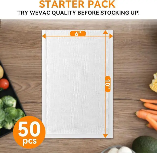 Alt view image 2 of 7 - Vacuum Seal Bags for Food, Pint 6x 1050 Pcs, BPA Free Food saver Bags | Commercial Grade Precut Vacuum Sealer Bags for Food Sous Vide, Vacuum Storage Bags Food, Heavy Duty, Kitchen Essentials,