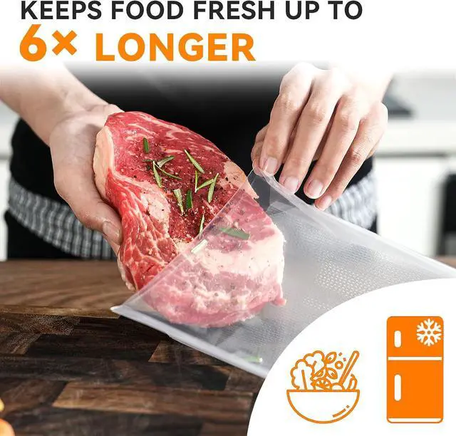 Alt view image 7 of 7 - Vacuum Seal Bags for Food, Pint 6x 1050 Pcs, BPA Free Food saver Bags | Commercial Grade Precut Vacuum Sealer Bags for Food Sous Vide, Vacuum Storage Bags Food, Heavy Duty, Kitchen Essentials,