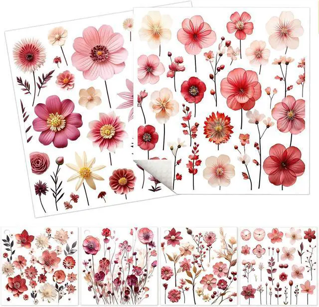 Main image of 6 Pack Swedish Dishcloths for Kitchen - Reusable Washable Cellulose Cleaning Cloths, Absorbent Quick Dry No Odor Biodegradable Sponge Wipes, Decorative Tea Towels (Pink Floral Blossom)