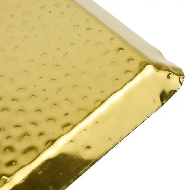 Alt view image 6 of 6 - Antrader Gold Stainless Steel Hammered Rectangular Serving Tray,10"×4"