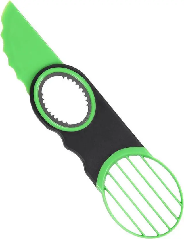 Main image of 3-in-1 Avocado Slicer Tool & Stainless Steel Pitter | Multifunctional avocado cutter, peeler, and scooper with a non-slip grip. Top-rack dishwasher safe for easy cleaning.