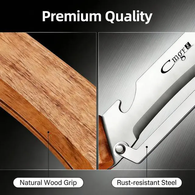 Alt view image 6 of 7 - TEEVEA Vegetable Peeler, Stainless Steel Wooden Handle for Potato, Apple | Zero snag glide, non-slip wet grip, 2-in-1 bottle opener, food grade safe for all scenarios