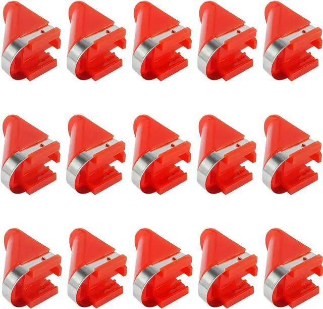 Main image of Potato Peeler Replacement Blades Stainless Steel for Automatic Electric | 15 Pieces Cutters Peeling Blade for Fruits Vegetables Apple Red