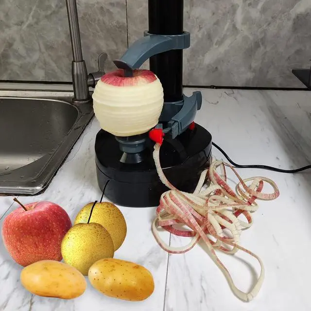 Alt view image 3 of 5 - Potato Peeler Replacement Blades Stainless Steel for Automatic Electric | 15 Pieces Cutters Peeling Blade for Fruits Vegetables Apple Red