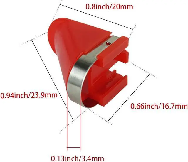 Alt view image 4 of 5 - Potato Peeler Replacement Blades Stainless Steel for Automatic Electric | 15 Pieces Cutters Peeling Blade for Fruits Vegetables Apple Red