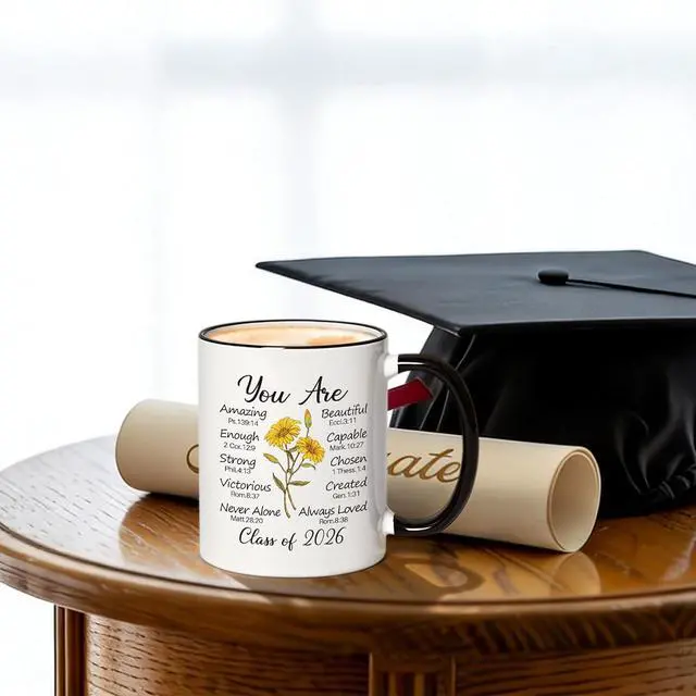 Alt view image 3 of 7 - Cabtnca 2026 Graduation Gifts, Religious Christian Graduation Coffee Mug for Her Him, High School College Masters Degree Gifts, 11Oz Coffee Mug