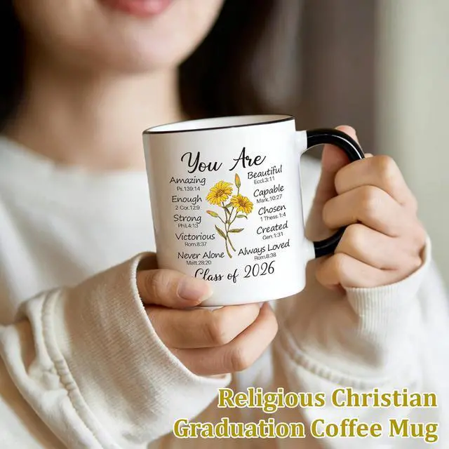 Alt view image 2 of 7 - Cabtnca 2026 Graduation Gifts, Religious Christian Graduation Coffee Mug for Her Him, High School College Masters Degree Gifts, 11Oz Coffee Mug