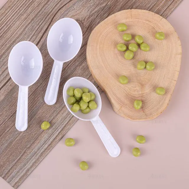 Alt view image 2 of 7 - AUEAR, 5 Pack White Tablespoon Coffee Scoop Plastic Measuring for Fruit Powder Seed Spices