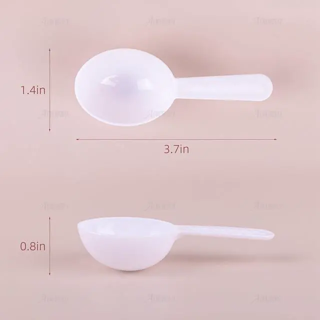 Alt view image 6 of 7 - AUEAR, 5 Pack White Tablespoon Coffee Scoop Plastic Measuring for Fruit Powder Seed Spices