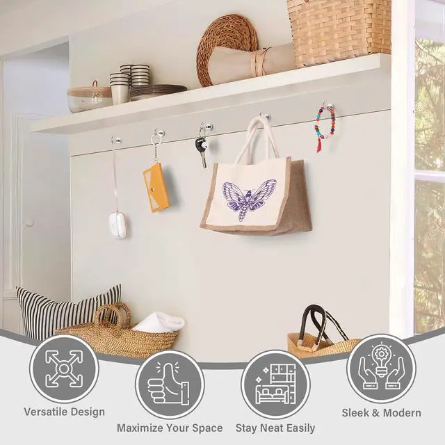 Alt view image 5 of 7 - 8 Pack Magnetic Hooks for Cruise Cabins, 35LB Silver Magnetic Hooks | Magnets with Hooks, Heavy Duty Magnet Hooks for Hanging, Cruise Essentials 2026, Kitchen, Office, Fridge