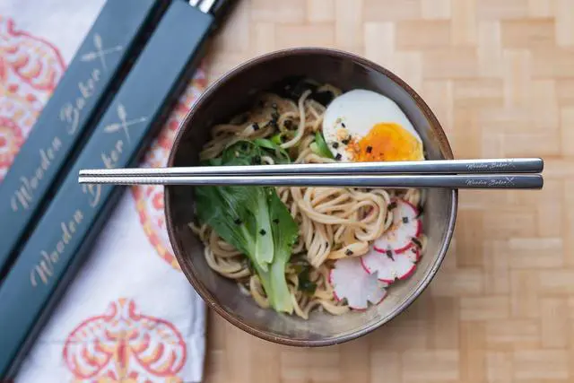 Alt view image 5 of 7 - Premium Stainless Steel (316 Grade) Chopsticks with Travel Case and Anti -Slip Design (Large)