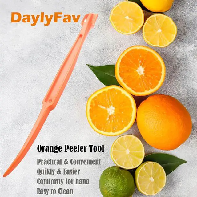 Alt view image 2 of 7 - 7 Orange Peeler Tools Plastic Citrus Fruit Peel Remover lemon Opener Cutter | Safty Plastic Citrus Peeler tool, Curved Blade Faster & Easier to peeling, Kitchen Gadgets Vegetable Slicer Kiwi Tool
