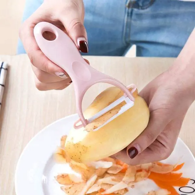 Alt view image 2 of 6 - Potato Peelers 3 Pack, Fruit Peelers Potato Peeler, Cucumber, Apple Peelers for kitchen Original Vegetable Peeler-Set of 3 (Ceramic Blade)