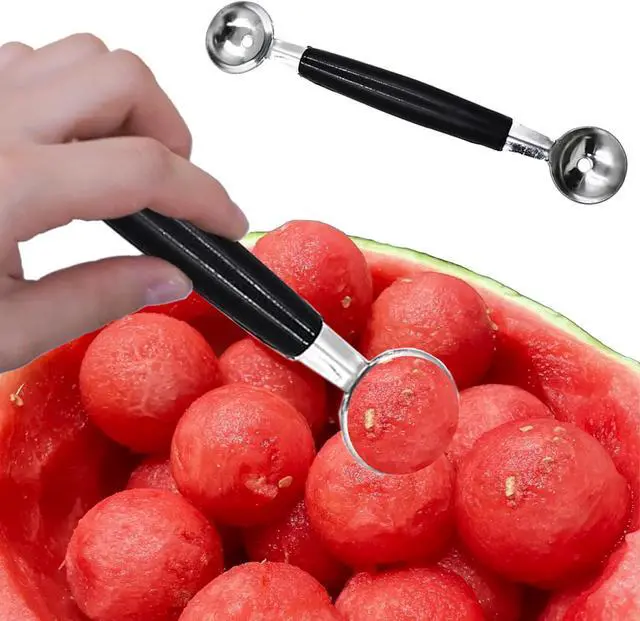 Alt view image 4 of 6 - 3 Pack Melon Baller Scoop,Stainless Steel Double Ended Headed Fruit Ice Cream Ball Spoon,Tool Scooper DIY Fruit Platter Ball for Watermelon/Ice Cream/Fruits/Meatball/Sorbet