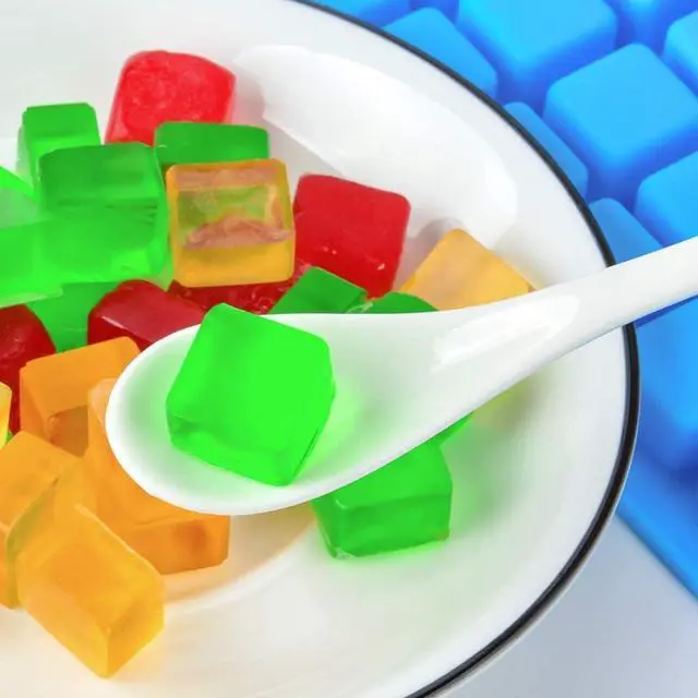 Alt view image 3 of 5 - Square Silicone Candy Molds - Mini Silicone Molds for Hard Candy, Chocolate, Gummy, Caramel, Ganache, Ice Cubes (1)