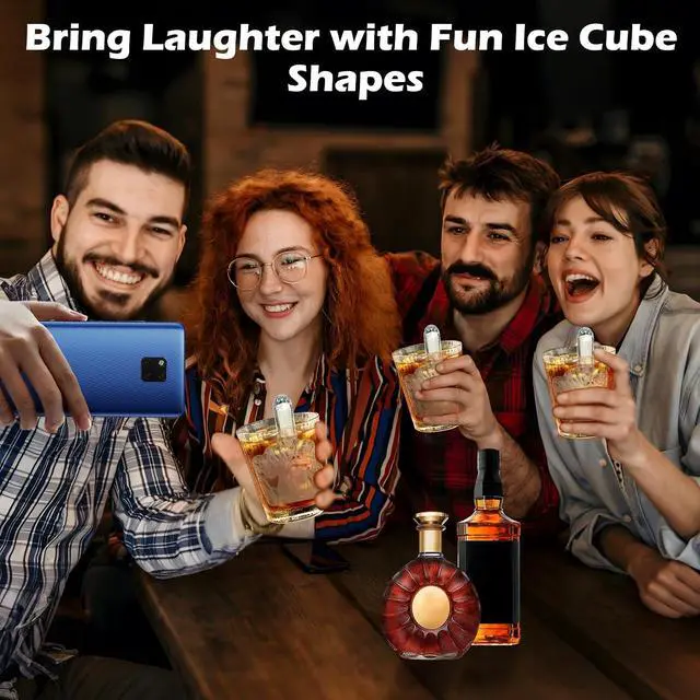 Alt view image 5 of 7 - Middle Finger Ice Cube Mold Large Reusable Silicone Tray for Easy-Remove Fun Shapes, Prank Gag Gift for Whiskey, Cocktails & Party Drinks, Bar & Kitchen Essential (Black, 1Pack)