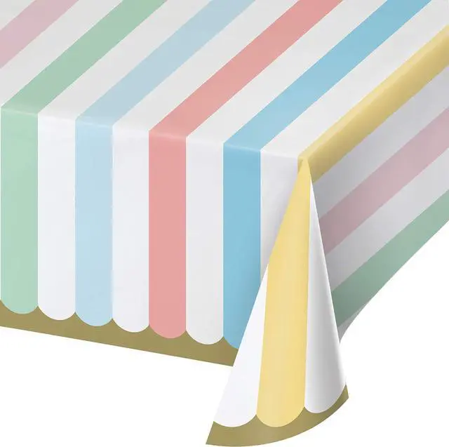 Main image of Creative Converting Pastel Celebrations Paper Tablecloth, 1 ct