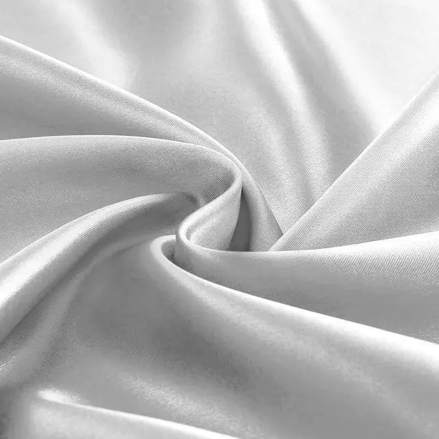 Alt view image 6 of 7 - KKJIAF 1 Pack 60 Inch / 5ft Round Satin Tablecloth, Silver | Bright Silky Satin Table Cover, Wavy Edge Design, Fade-Resistant, for Wedding Buffet Parties Banquet Decoration