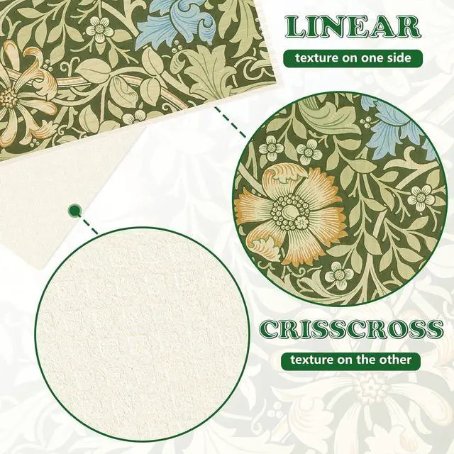 Alt view image 3 of 7 - JarThenaAMCS 6 Pcs Vintage Floral Swedish Dishcloths Retro Greenery Kitchen Towels Botanical Reusable Cotton Absorbent Dish Towels for Home Housewarming Cleaning, 7 x 8 Inch
