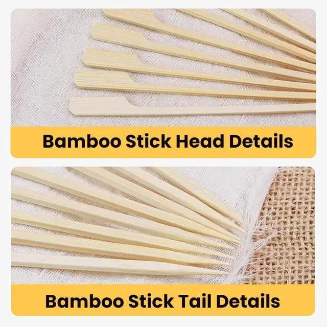 Alt view image 3 of 7 - Perfect Stix Paddle Pick 6-200 6" Bamboo Paddle Pick Skewers (Pack of 200)