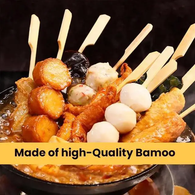 Alt view image 5 of 7 - Perfect Stix Paddle Pick 6-200 6" Bamboo Paddle Pick Skewers (Pack of 200)