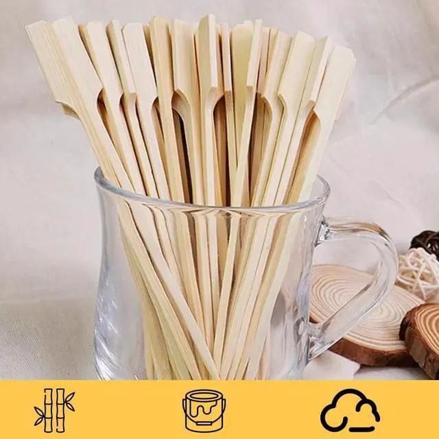 Alt view image 4 of 7 - Perfect Stix Paddle Pick 6-200 6" Bamboo Paddle Pick Skewers (Pack of 200)