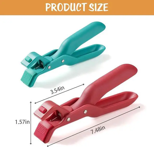 Alt view image 2 of 7 - 2 Pcs Hot Plate Gripper, Multi-Purpose Anti-Scald Bowl Holder Clip, Hot Bowl Holder, Pan Anti-Scalding Plate Gripper Clips Tongs Clamp for Kitchen