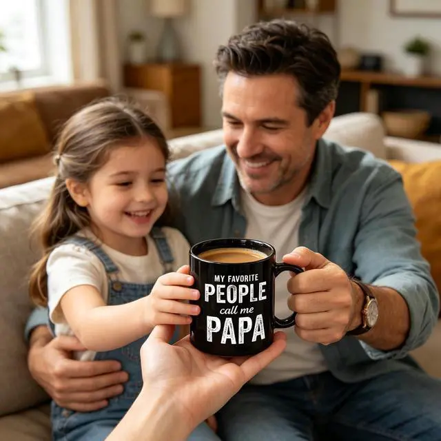 Alt view image 5 of 7 - Gift for Dad Grandpa from Grandkids Daughter Son - 11 Oz Ceramic Coffee Mug - Novelty Cup for Father's Day Birthday - Presents for Dad Men