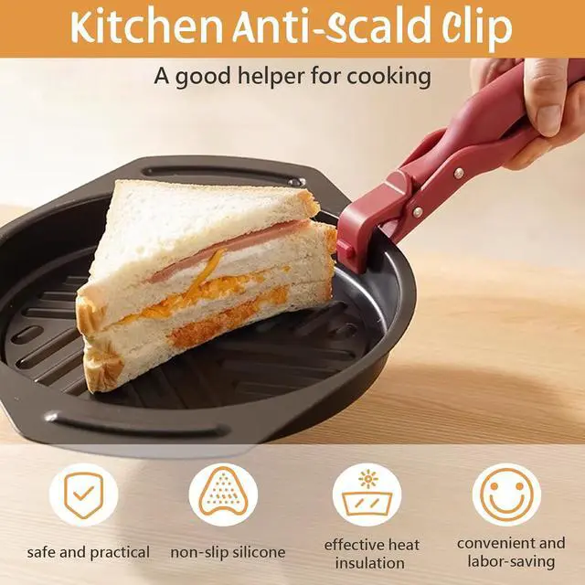 Alt view image 5 of 7 - 2 Pcs Hot Plate Gripper, Multi-Purpose Anti-Scald Bowl Holder Clip, Hot Bowl Holder, Pan Anti-Scalding Plate Gripper Clips Tongs Clamp for Kitchen