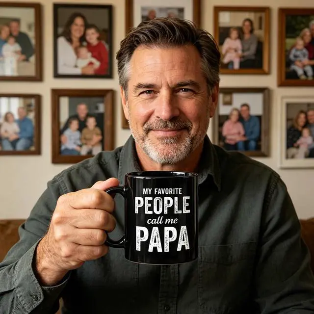 Alt view image 6 of 7 - Gift for Dad Grandpa from Grandkids Daughter Son - 11 Oz Ceramic Coffee Mug - Novelty Cup for Father's Day Birthday - Presents for Dad Men
