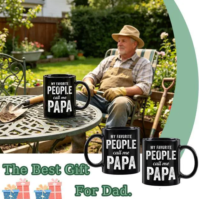 Alt view image 7 of 7 - Gift for Dad Grandpa from Grandkids Daughter Son - 11 Oz Ceramic Coffee Mug - Novelty Cup for Father's Day Birthday - Presents for Dad Men