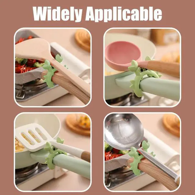 Alt view image 3 of 7 - Creative Crab Shaped Spatula Rack, 4/6Pcs Crab Utensil Holder Silicone Anti Scalding Cooking Pot Clip for Kitchen Pot