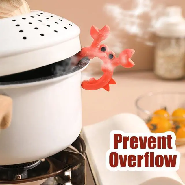 Alt view image 6 of 7 - Creative Crab Shaped Spatula Rack, 4/6Pcs Crab Utensil Holder Silicone Anti Scalding Cooking Pot Clip for Kitchen Pot