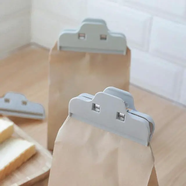 Alt view image 5 of 7 - Chip Clips Bag Clips for Food,6 Pcs Grey Wide Bag Clip for Food Storage