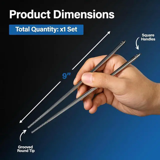 Alt view image 4 of 7 - Mandala Crafts Titanium Chopsticks with Case Titanium Travel Chopsticks with Case Dishwasher Safe 1 Pair