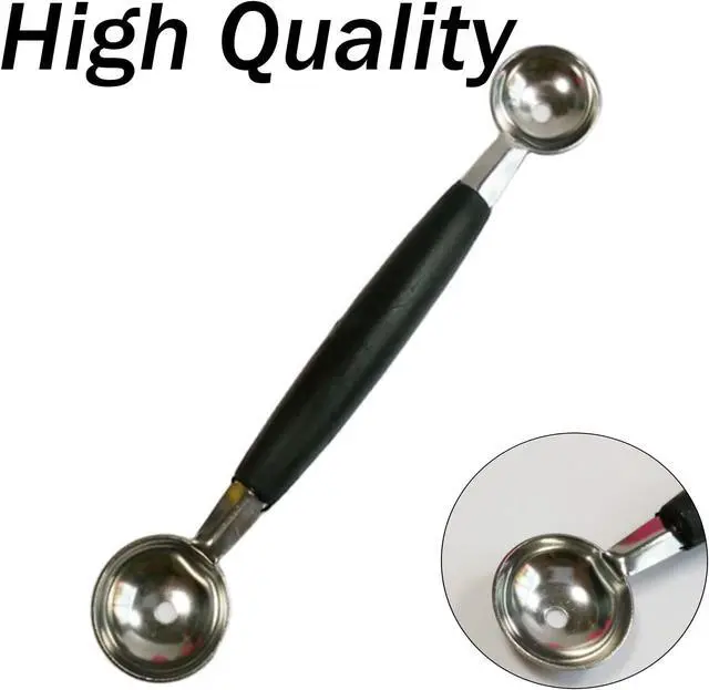 Alt view image 4 of 6 - 2 Pack Stainless Steel Melon Baller, Double Melon Baller, Double Ended Headed Fruit Icecream Ball Spoon, Baller Scoops for Fruits, Vegetables, Butter & More