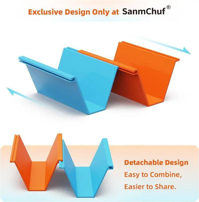 Alt view image 2 of 7 - Microwave Safe Taco Holder Set of 6, Colorful Taco Holder Set 2 Sauce Cups, Connectable & Stackable Plastic Taco Stands, Microwave & Dishwasher Safe, Great for Family Meals & Taco Nights