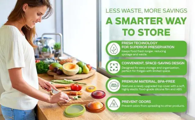 Alt view image 5 of 7 - Avocado Saver - Anti-Oxidation Silicone Avocado Storage Box, Fresh Stretch Pod, Reusable Avocado Container | Avocado Holder, Avocado Keeper for Fridge, Fridge Pod, Avocado Halves Storage