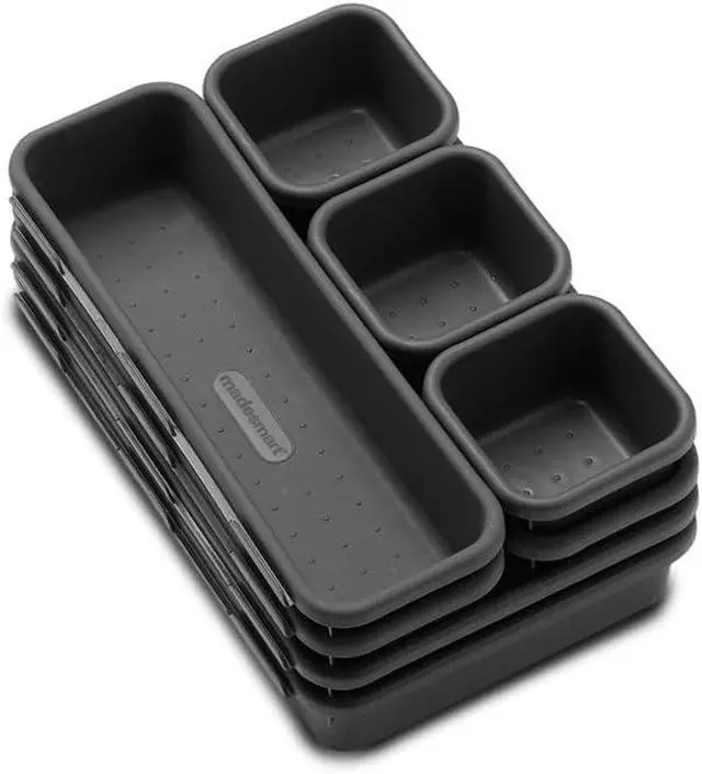 Alt view image 4 of 7 - madesmart Classic 8 Piece Interlocking Bin Set, Granite