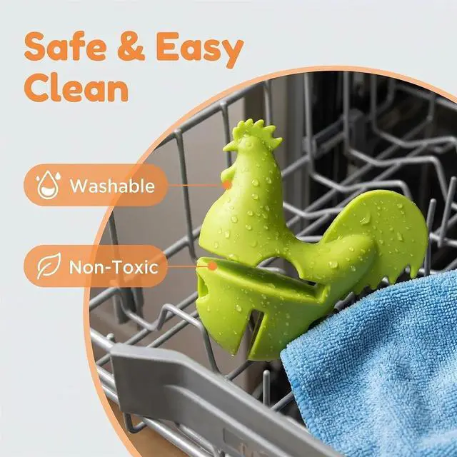 Alt view image 4 of 7 - Silicone Pot Clip Spoon Utensil Rest Top Spill-proof Lid Lifter Non-Slip Holder Stove Organizer Steam Releaser
